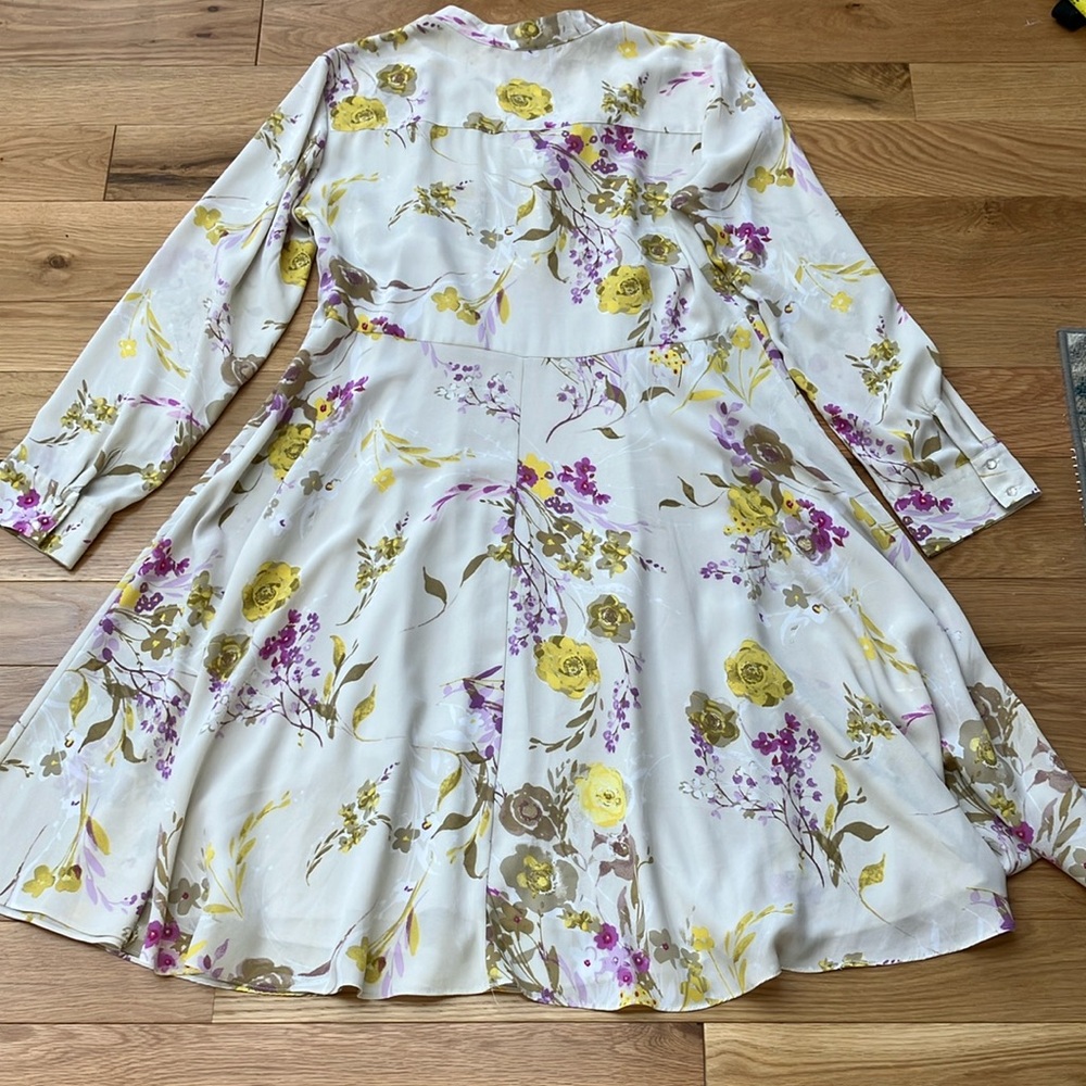 Nannette White Floral Long Sleeve Dress with Yellow & Purple Accents - Picture 8 of 10